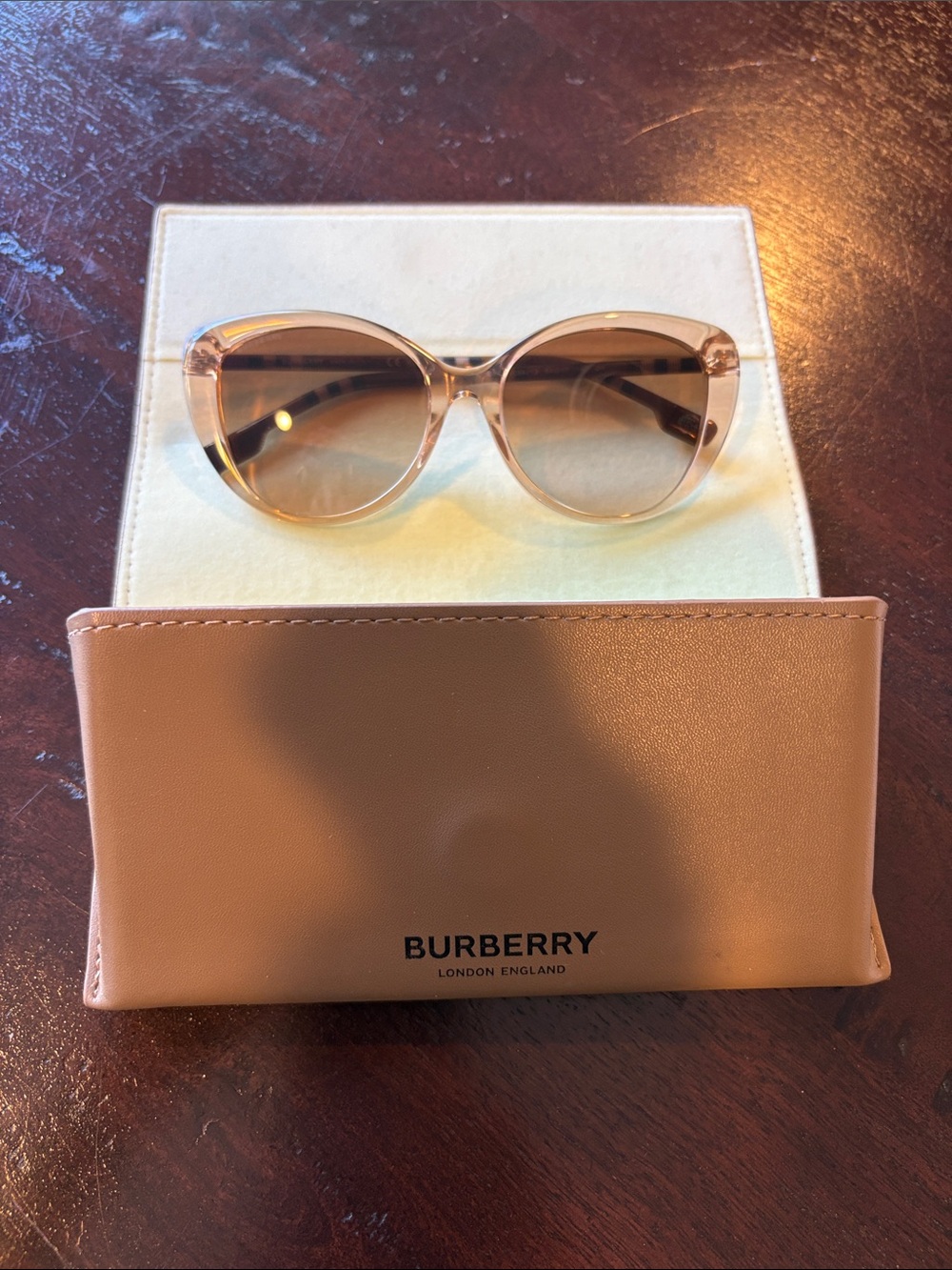 Burberry Beige/Tan Gradient Lens Women's Sunglasses